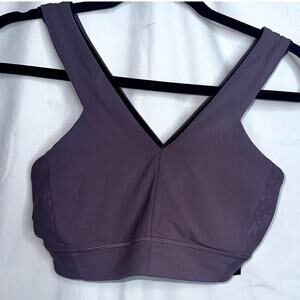 Lululemon Lab Womens Size 10 Dusty Purple Pebbled Pattern Cross Back Sports Bra